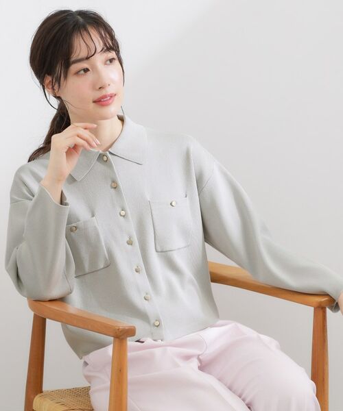 grove / グローブ カーディガン・ボレロ | コットンブレンド襟付きカーディガン | 詳細6