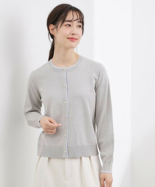 grove / グローブ カーディガン・ボレロ | レイヤード風配色カーディガン | 詳細1