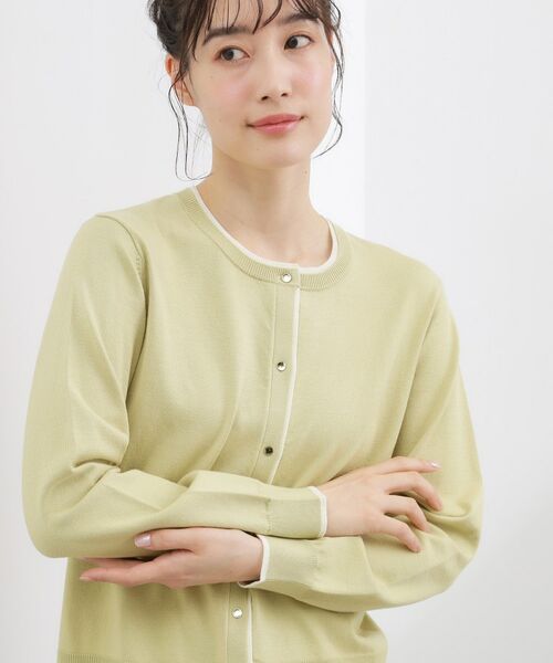 grove / グローブ カーディガン・ボレロ | レイヤード風配色カーディガン | 詳細5