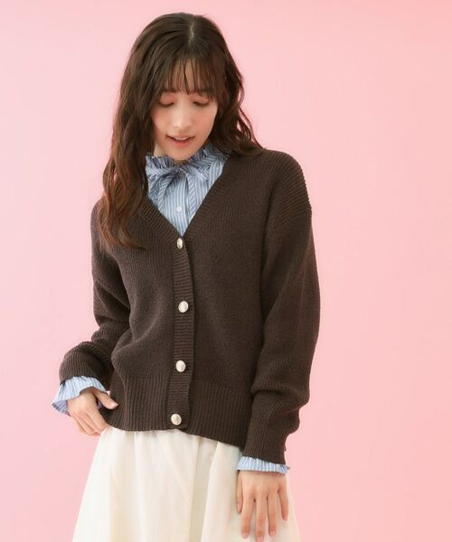 grove / グローブ カーディガン・ボレロ | 【コラボITEM】Philly Chocolate ブークレカーディガン | 詳細6