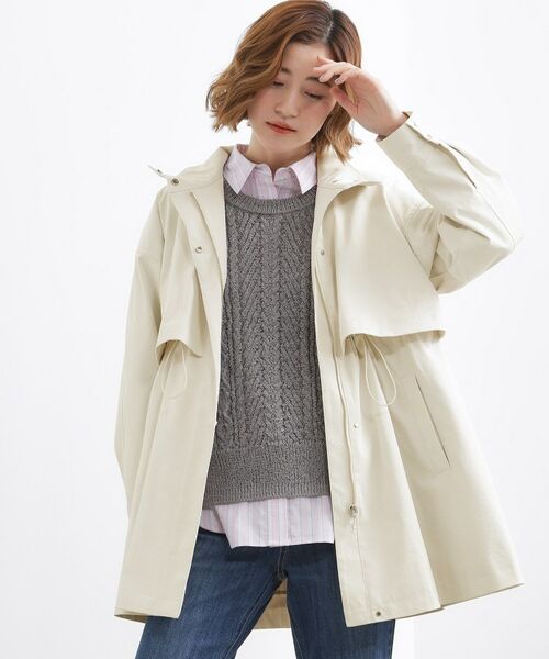 grove / グローブ その他アウター | 【撥水】スタンドネックテントラインコート（オフホワイト(003)）