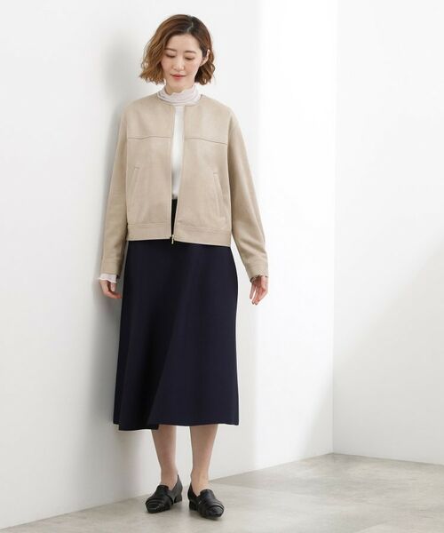 grove / グローブ ノーカラージャケット | スエードライク ノーカラーブルゾン | 詳細11