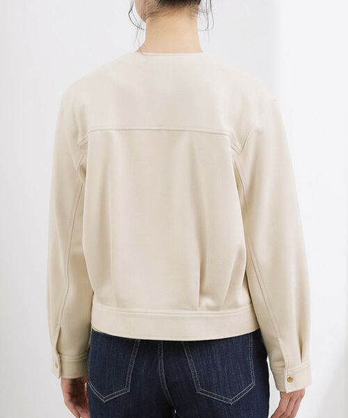 grove / グローブ ノーカラージャケット | スエードライク ノーカラーブルゾン | 詳細15