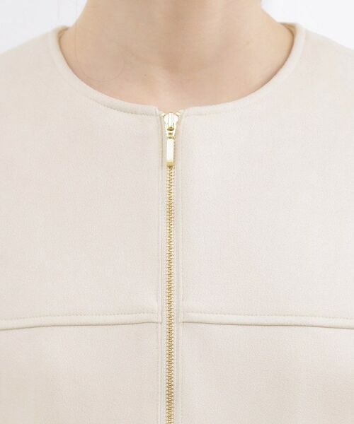 grove / グローブ ノーカラージャケット | スエードライク ノーカラーブルゾン | 詳細16