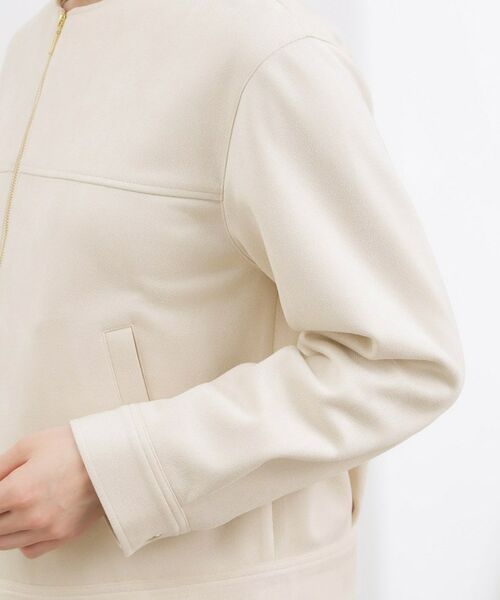 grove / グローブ ノーカラージャケット | スエードライク ノーカラーブルゾン | 詳細17