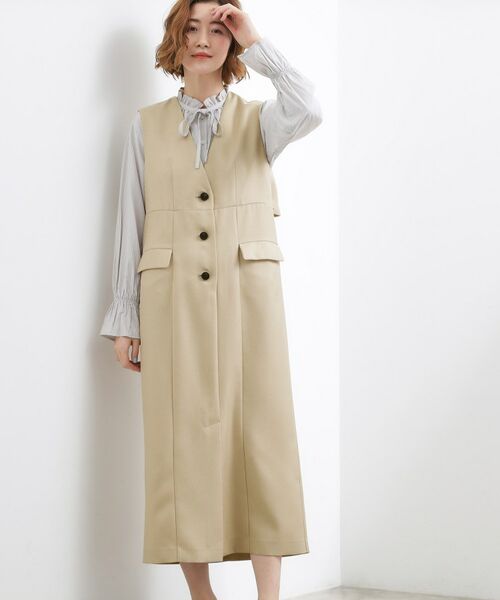 grove / グローブ ロング・マキシ丈ワンピース | トレンチライクジャンドレ（ベージュ(052)）