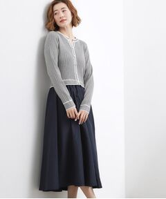 grove / グローブ ロング・マキシ丈ワンピース | マルチボーダーアソートドッキングワンピース