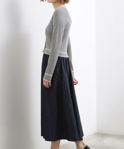 grove / グローブ ロング・マキシ丈ワンピース | マルチボーダーアソートドッキングワンピース | 詳細10