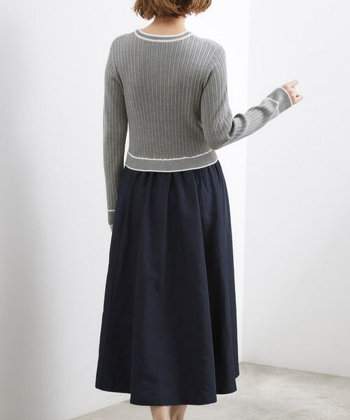 grove / グローブ ロング・マキシ丈ワンピース | マルチボーダーアソートドッキングワンピース | 詳細11