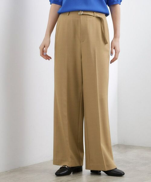 grove / グローブ パンツ | ベルトワイドパンツ（ブラウン(043)）