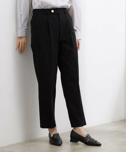 grove / グローブ パンツ | ハイパーストレッチ センタープレステーパードパンツ（ブラック(019)）