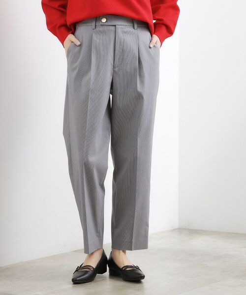 grove / グローブ パンツ | ハイパーストレッチ センタープレステーパードパンツ（グレー(212)）
