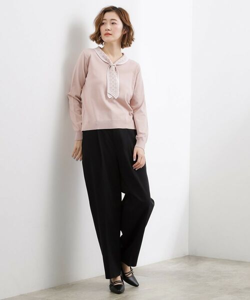 grove / グローブ パンツ | ハイパーストレッチ センタープレスワイドパンツ | 詳細3