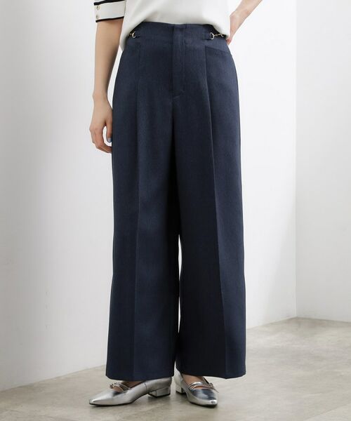 grove / グローブ パンツ | サイドビットワイドパンツ（ブルー(093)）