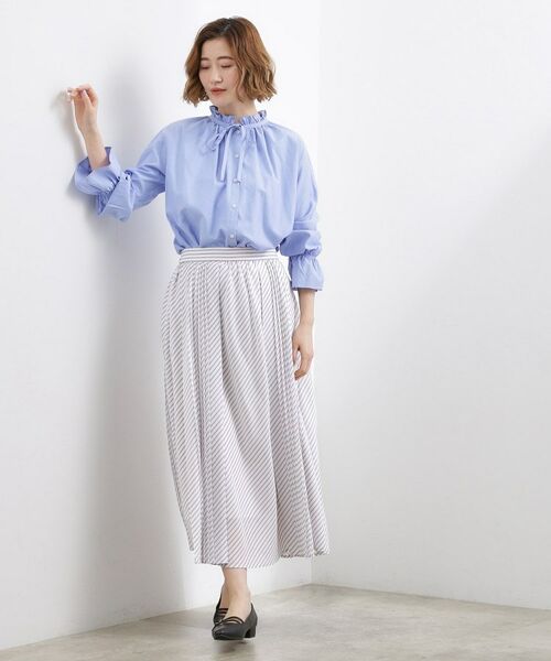 grove / グローブ ロング・マキシ丈スカート | ストライププリーツスカート | 詳細3