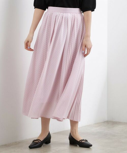 grove / グローブ ロング・マキシ丈スカート | ストライププリーツスカート | 詳細5