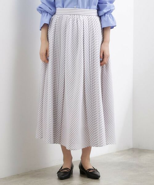 grove / グローブ ロング・マキシ丈スカート | ストライププリーツスカート | 詳細9