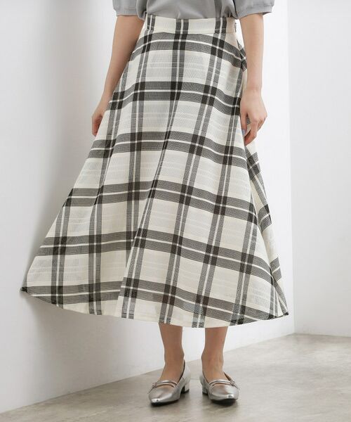grove / グローブ ロング・マキシ丈スカート | カラミチェックスカート | 詳細1