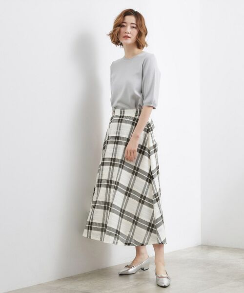grove / グローブ ロング・マキシ丈スカート | カラミチェックスカート | 詳細2
