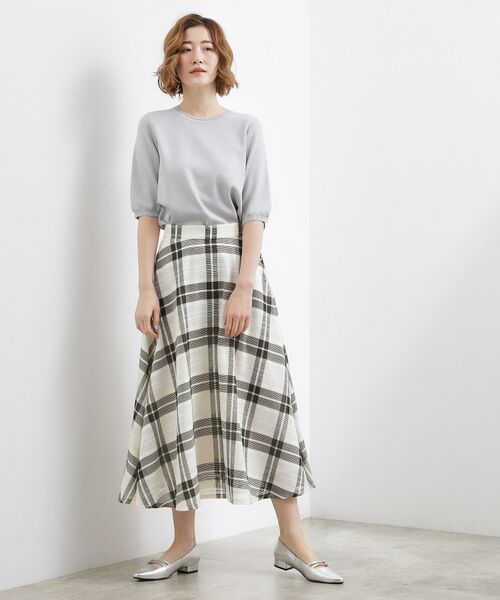 grove / グローブ ロング・マキシ丈スカート | カラミチェックスカート | 詳細3
