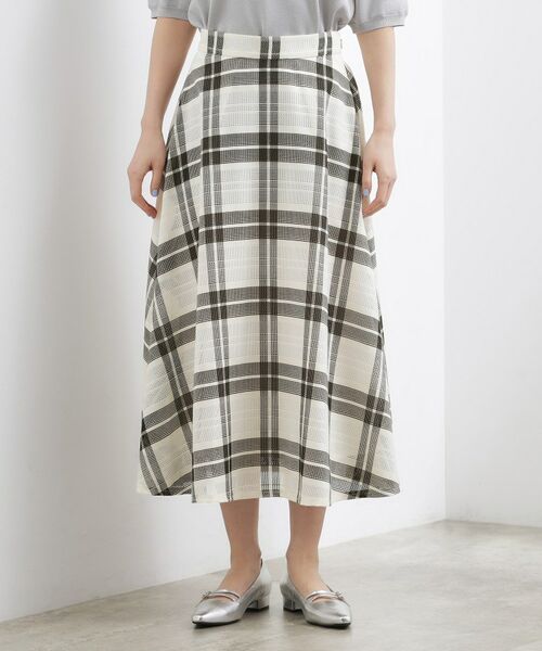 grove / グローブ ロング・マキシ丈スカート | カラミチェックスカート | 詳細5