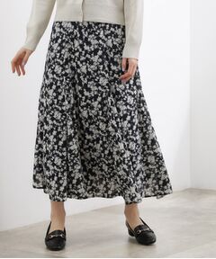 grove / グローブ ロング・マキシ丈スカート | フラワープリント楊柳マーメイドスカート