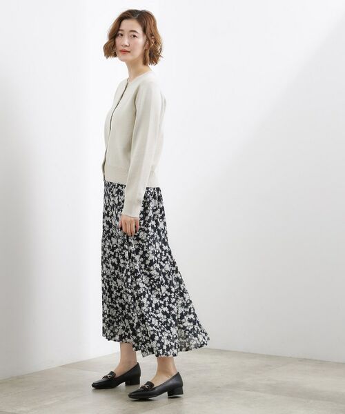 grove / グローブ ロング・マキシ丈スカート | フラワープリント楊柳マーメイドスカート | 詳細2