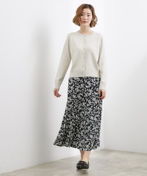 grove / グローブ ロング・マキシ丈スカート | フラワープリント楊柳マーメイドスカート | 詳細3