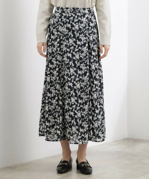 grove / グローブ ロング・マキシ丈スカート | フラワープリント楊柳マーメイドスカート | 詳細5