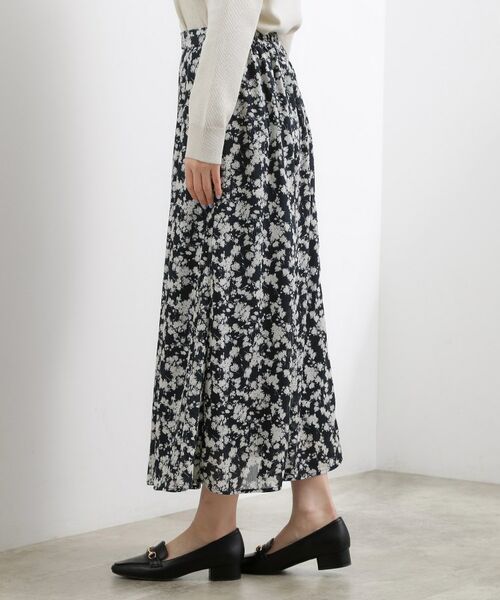 grove / グローブ ロング・マキシ丈スカート | フラワープリント楊柳マーメイドスカート | 詳細6