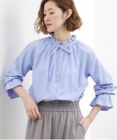 grove / グローブ シャツ・ブラウス | フリルカラーリボンブラウス