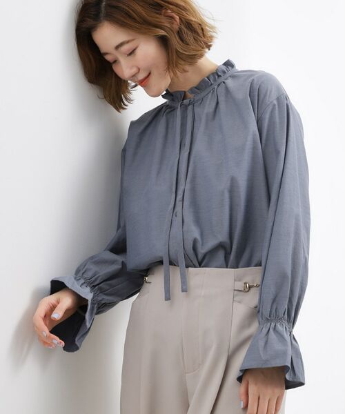 grove / グローブ シャツ・ブラウス | フリルカラーリボンブラウス | 詳細1