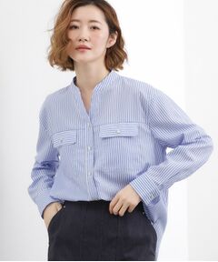 grove / グローブ シャツ・ブラウス | スキッパーフロントポケットブラウス