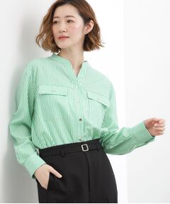 grove / グローブ シャツ・ブラウス | スキッパーフロントポケットブラウス