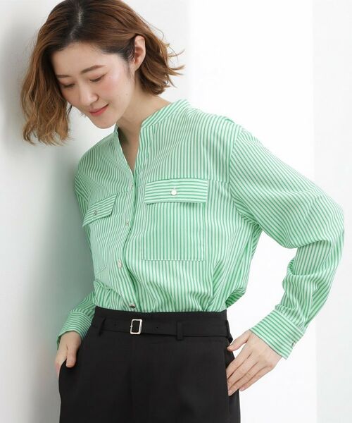 grove / グローブ シャツ・ブラウス | スキッパーフロントポケットブラウス | 詳細1