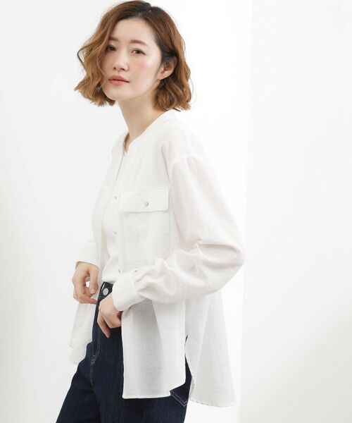 grove / グローブ シャツ・ブラウス | スキッパーフロントポケットブラウス | 詳細10