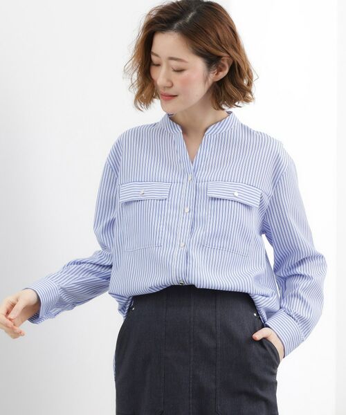 grove / グローブ シャツ・ブラウス | スキッパーフロントポケットブラウス | 詳細5