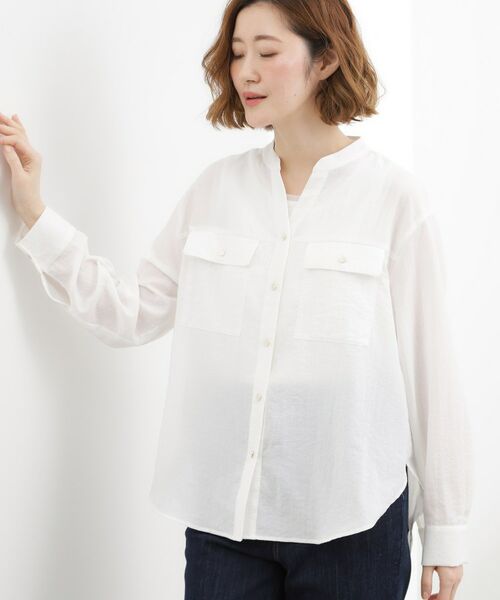 grove / グローブ シャツ・ブラウス | スキッパーフロントポケットブラウス | 詳細9