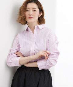 grove / グローブ シャツ・ブラウス | コットンナイロンストレッチ ブロードシャツ