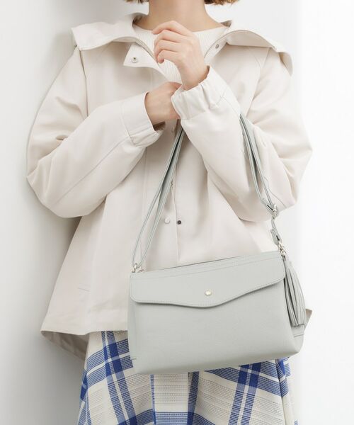 grove / グローブ ショルダーバッグ | フラップタッセルショルダー（ライトグリーン(020)）