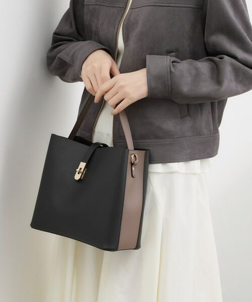 grove / グローブ ハンドバッグ | 人間工学 ベルトダブルショルダー（ブラック(519)）