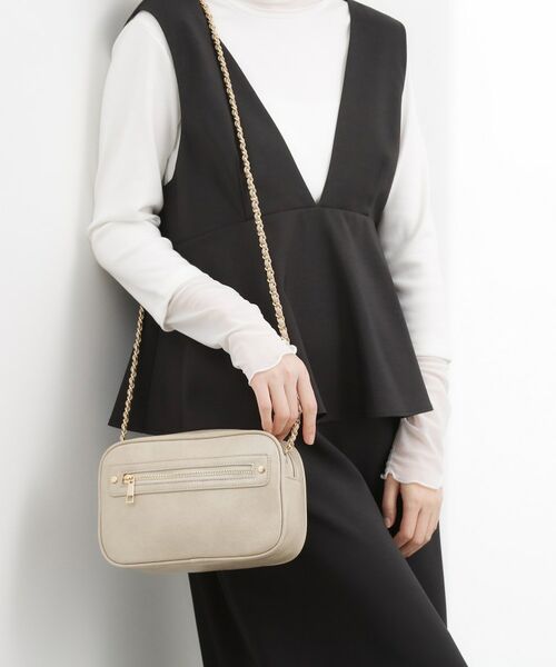 grove / グローブ ショルダーバッグ | スクエアZipポケチェーンショルダー（グレージュ(050)）