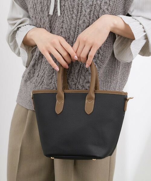 grove / グローブ トートバッグ | パイピング2WAYトート（ブラック(519)）