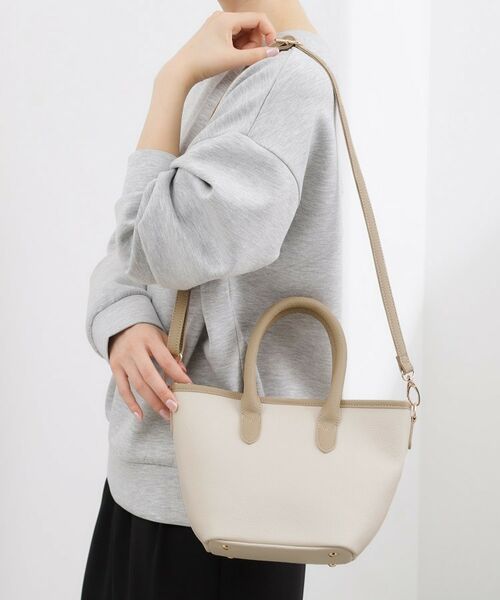 grove / グローブ トートバッグ | パイピング2WAYトート（アイボリー(504)）