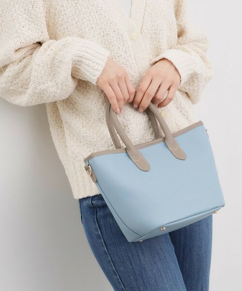 grove / グローブ トートバッグ | パイピング2WAYトート（ブルー(591)）