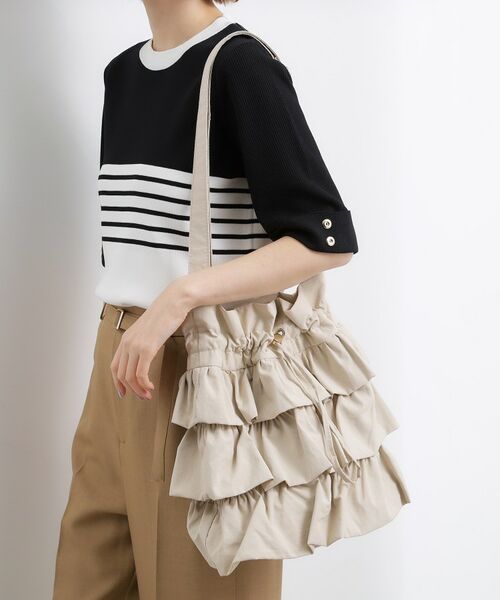 grove / グローブ ショルダーバッグ | 【撥水】ティアードドロストショルダー（グレージュ(050)）