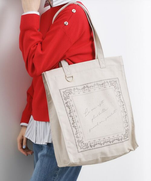 grove / グローブ トートバッグ | 【A4】多機能バンダナプリントトート（ライトベージュ(051)）