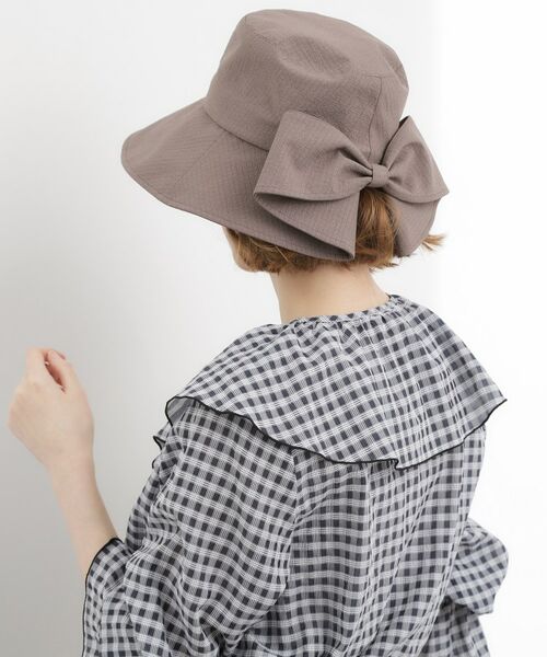 grove / グローブ ハット | ワイドブリムリボンハット【UVカット・接触冷感・ウォッシャブル】 | 詳細7