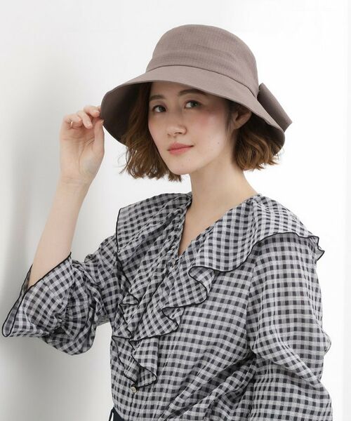 grove / グローブ ハット | ワイドブリムリボンハット【UVカット・接触冷感・ウォッシャブル】 | 詳細8