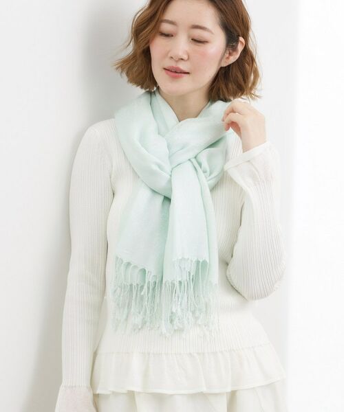 grove / グローブ マフラー・ショール・スヌード・ストール | 【手洗い・UVカット】ダマスク柄ジャカードストール | 詳細4